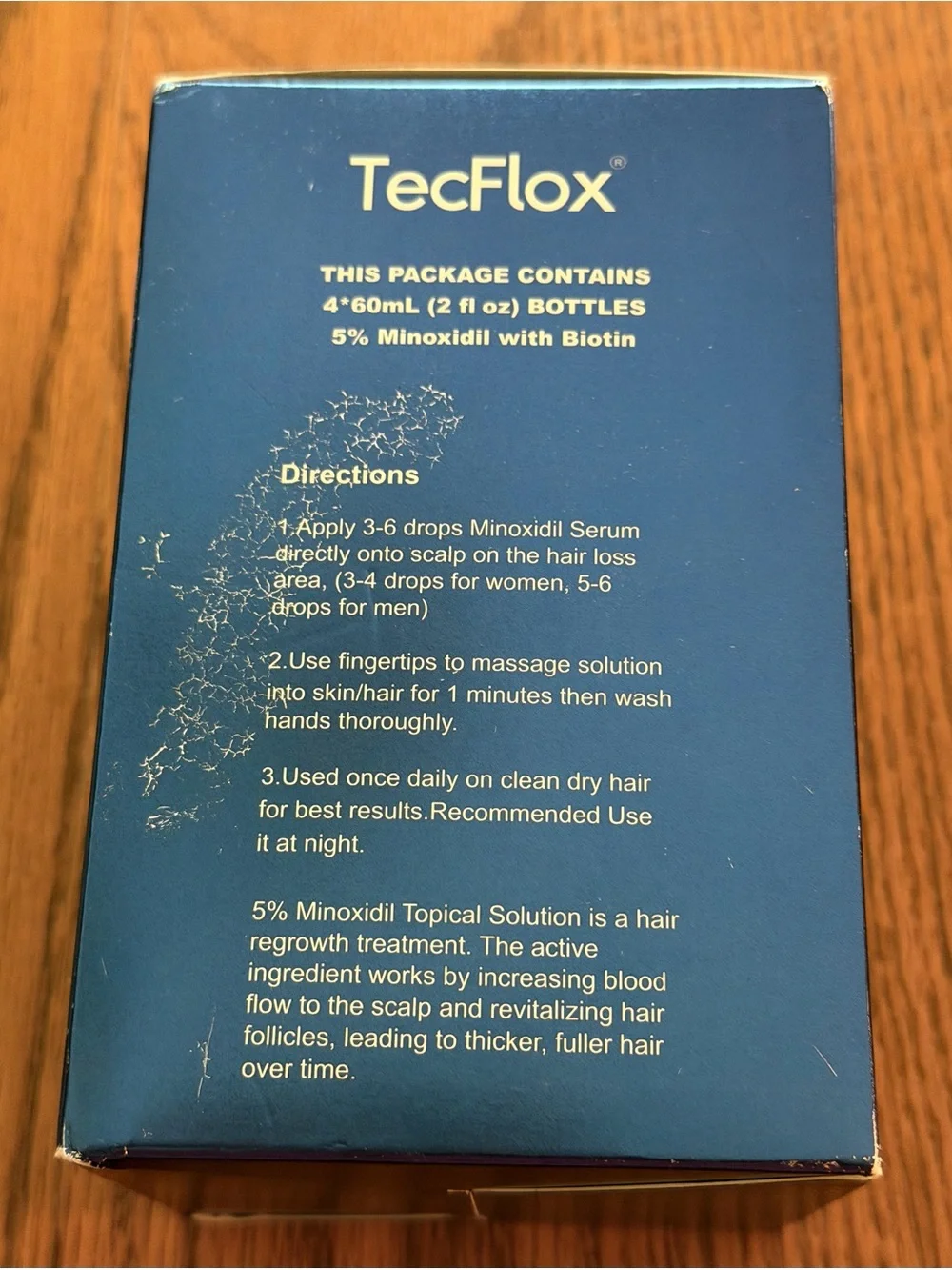Unisex 5% Minoxidil Topical Solution w/ Biotin 8 Month Supply (4-60ml bottles)